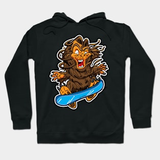 Cute Bigfoot or Sasquatch Snowboarder Hoodie